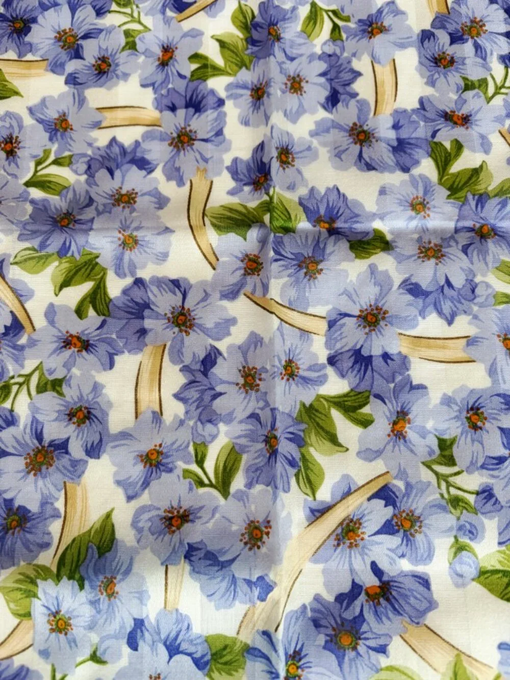 NWT Yves Saint Laurent Floral Cotton Scarf